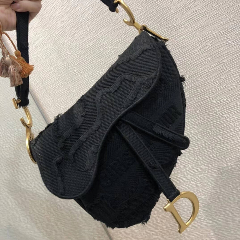 Replica Christian Dior Saddle Bag In Camouflage Embroidery M0446