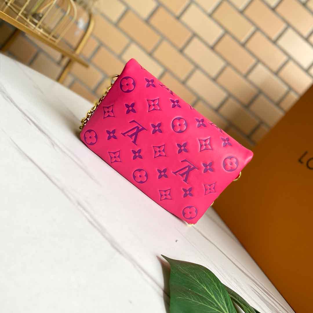 Replica Louis Vuitton Pochette Coussin M80742 Black/Blue/Rose