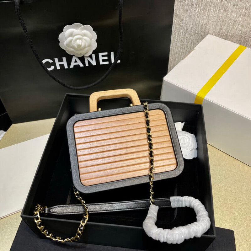 Replica Chanel Vanity Case Beech Wood As2926 Beige Black