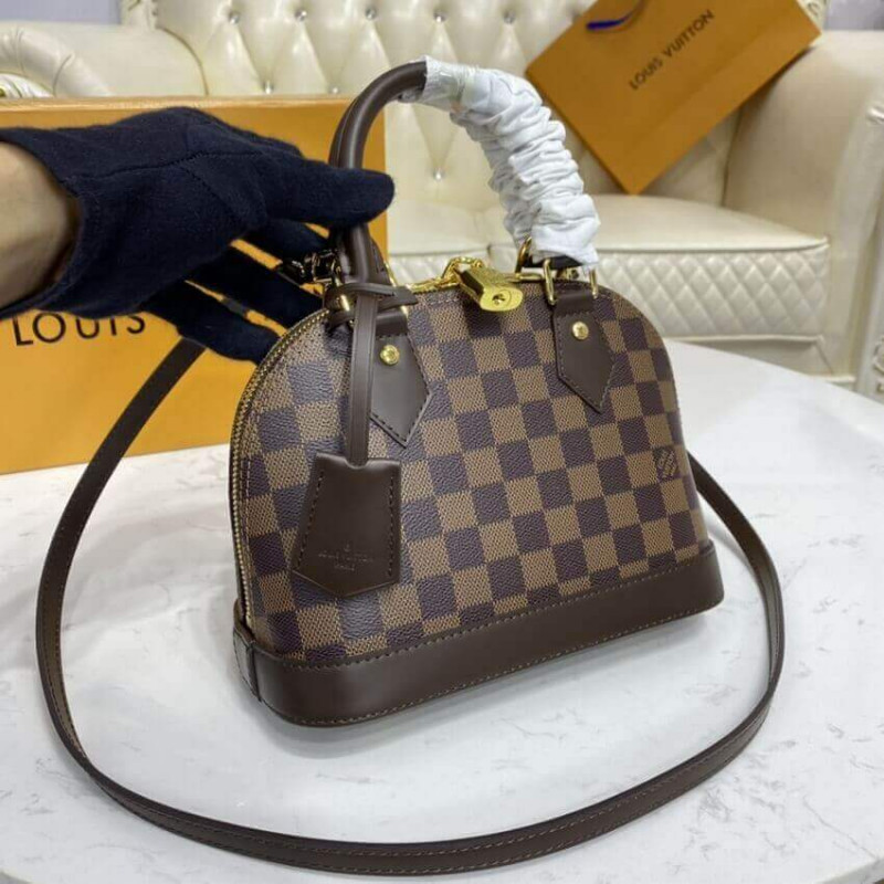 Replica Louis Vuitton Damier Ebene Canvas Alma Bb N41221