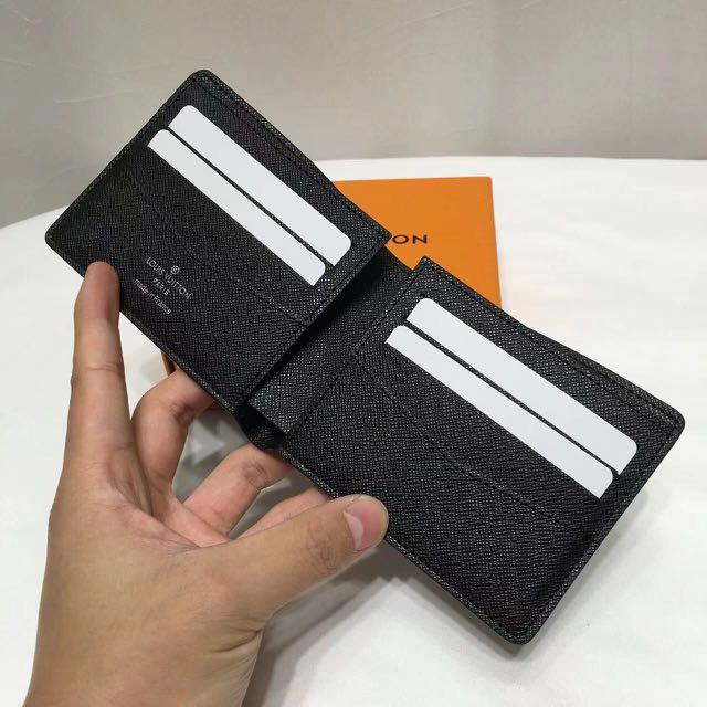 Replica Louis Vuitton Monogram Eclipse Canvas Slender Wallet Black M62294