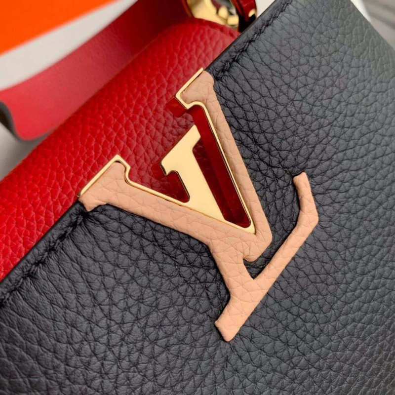 Replica Louis Vuitton Capucines Mini M56071 Black/Red