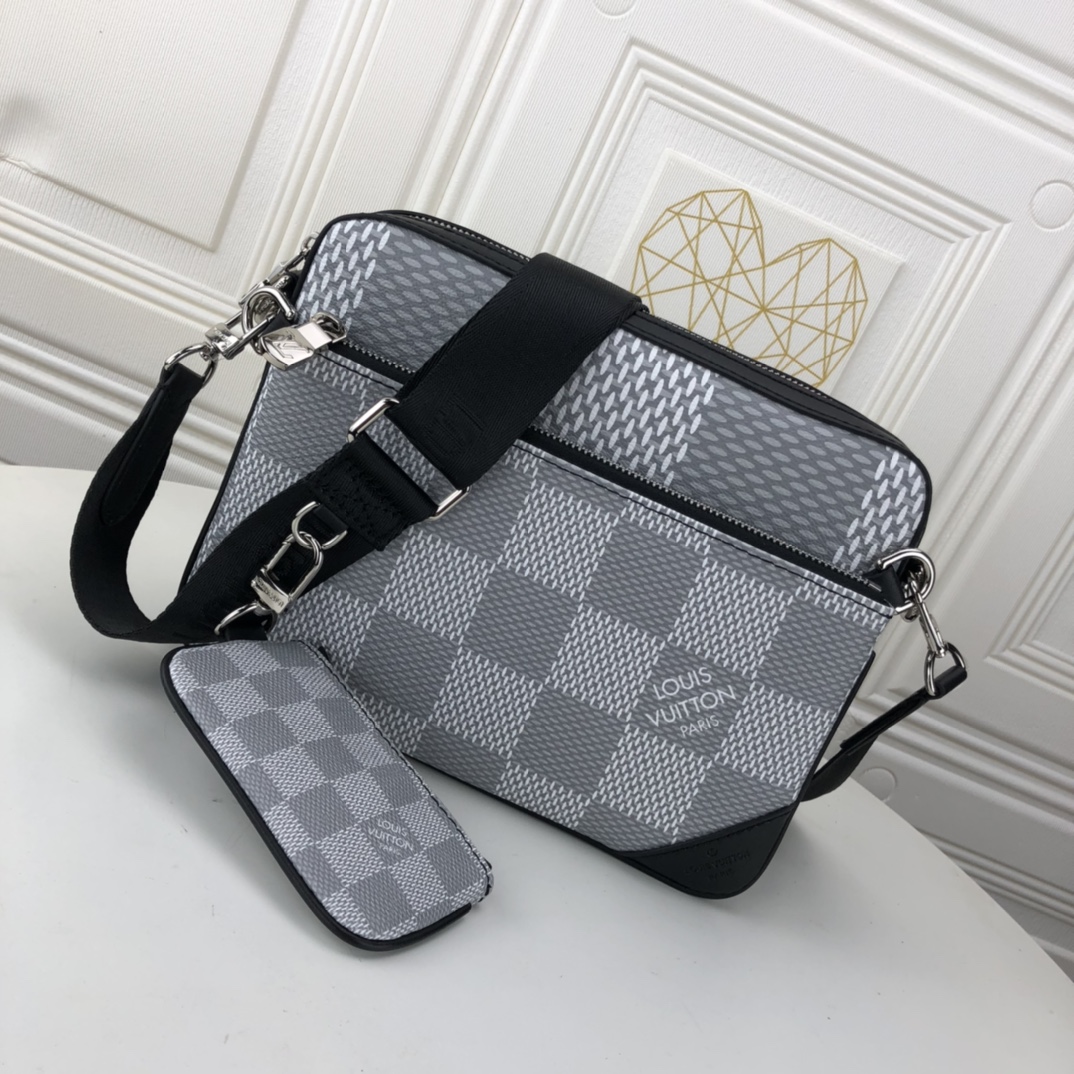 Replica Louis Vuitton Trio Messenger N50017 Black/Grey