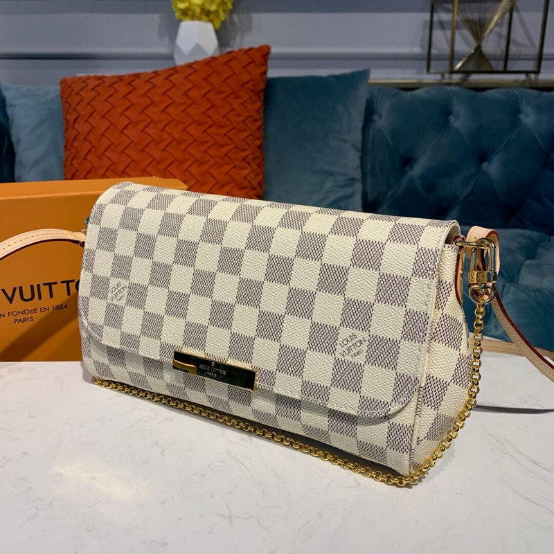 Replica Louis Vuitton Damier Azur Canvas Favorite Mm N41275