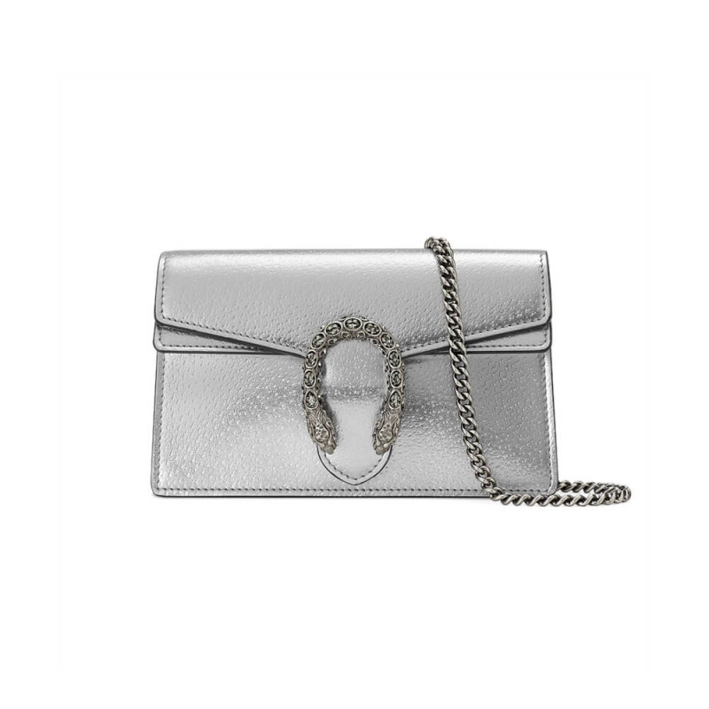 Replica Gucci Silver Dionysus Super Mini Bag 476432