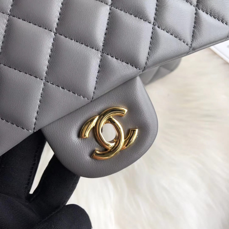 Replica Chanel 1112 Grey Medium Size 2.55 Lambskin Leather Flap Bag
