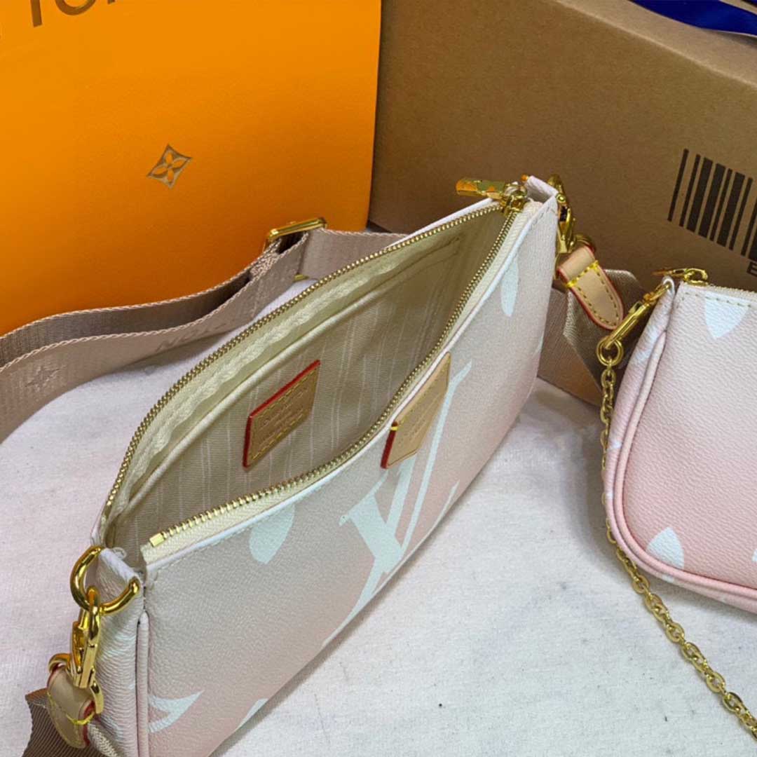 Replica Louis Vuitton Multi Pochette Accessoires-M57634 Pink/Blue