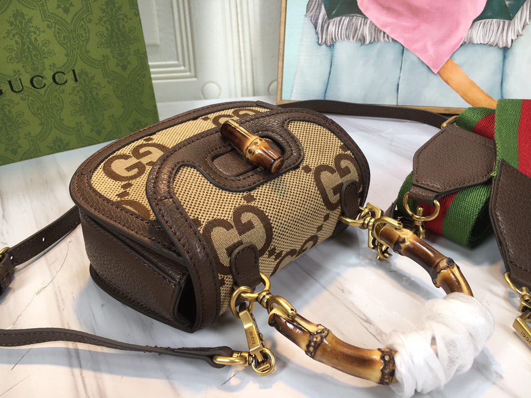 Replica Gucci Double G Bamboo 1947 Mini Top Handle Bag