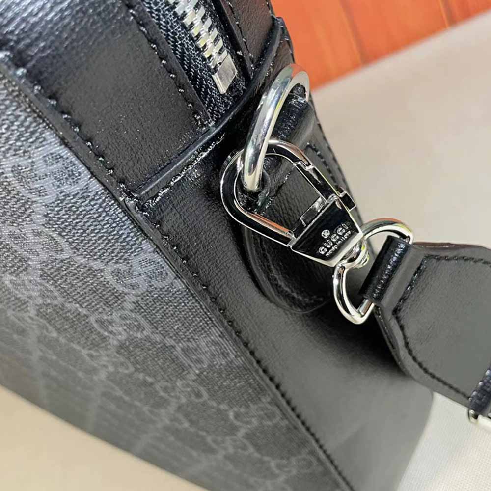 Replica Gucci Business Case With Interlocking G Black/Grey 674140