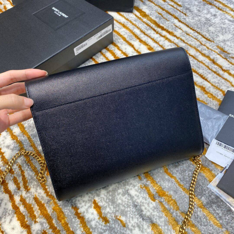 Replica Ysl Saint Laurent Cassandra Wallet On Chain In Grain Leather 582334