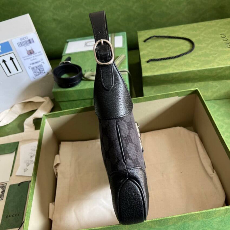 Replica Gucci X Balenciaga Jackie 1961 Small Hobo Bag 680118 Black