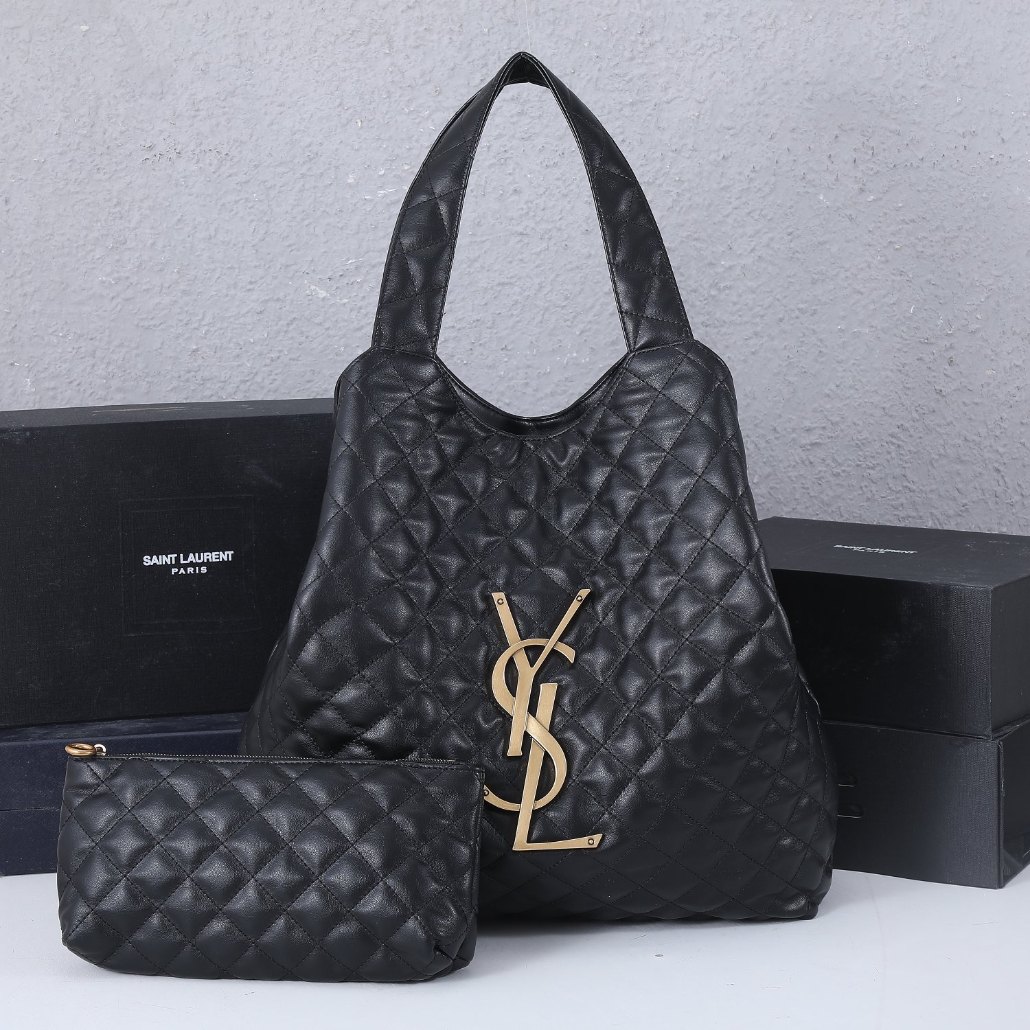 Replica Ysl Aaa-Icare Maxi Shopping Bag With Wallet