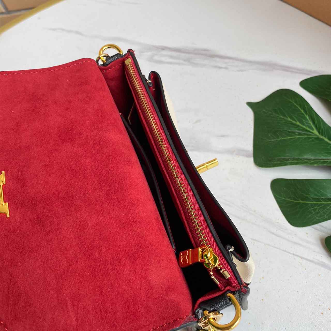 Replica Louis Vuitton Mylockme Chain Bag M56641 Red/Pink White