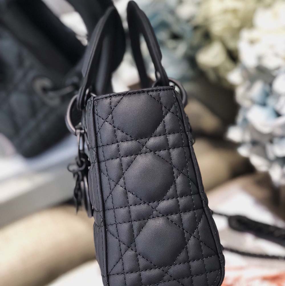 Replica Dior Aaa-Mini Lady Dr Bag Pure-Black/Pink/Grey