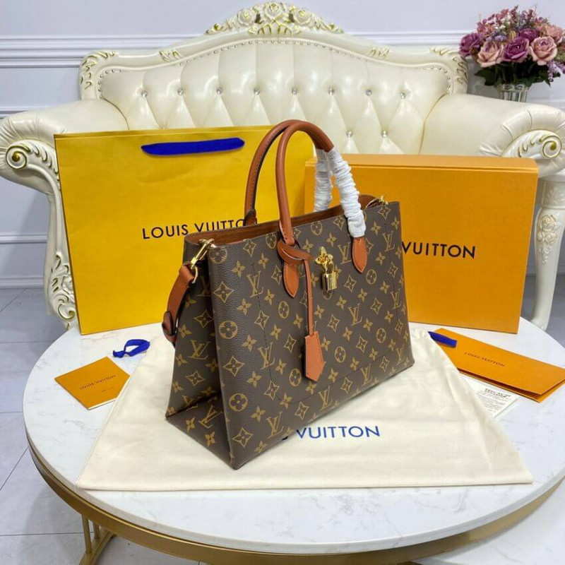 Replica Louis Vuitton Monogram Canvas Flower Tote M43770 Caramel