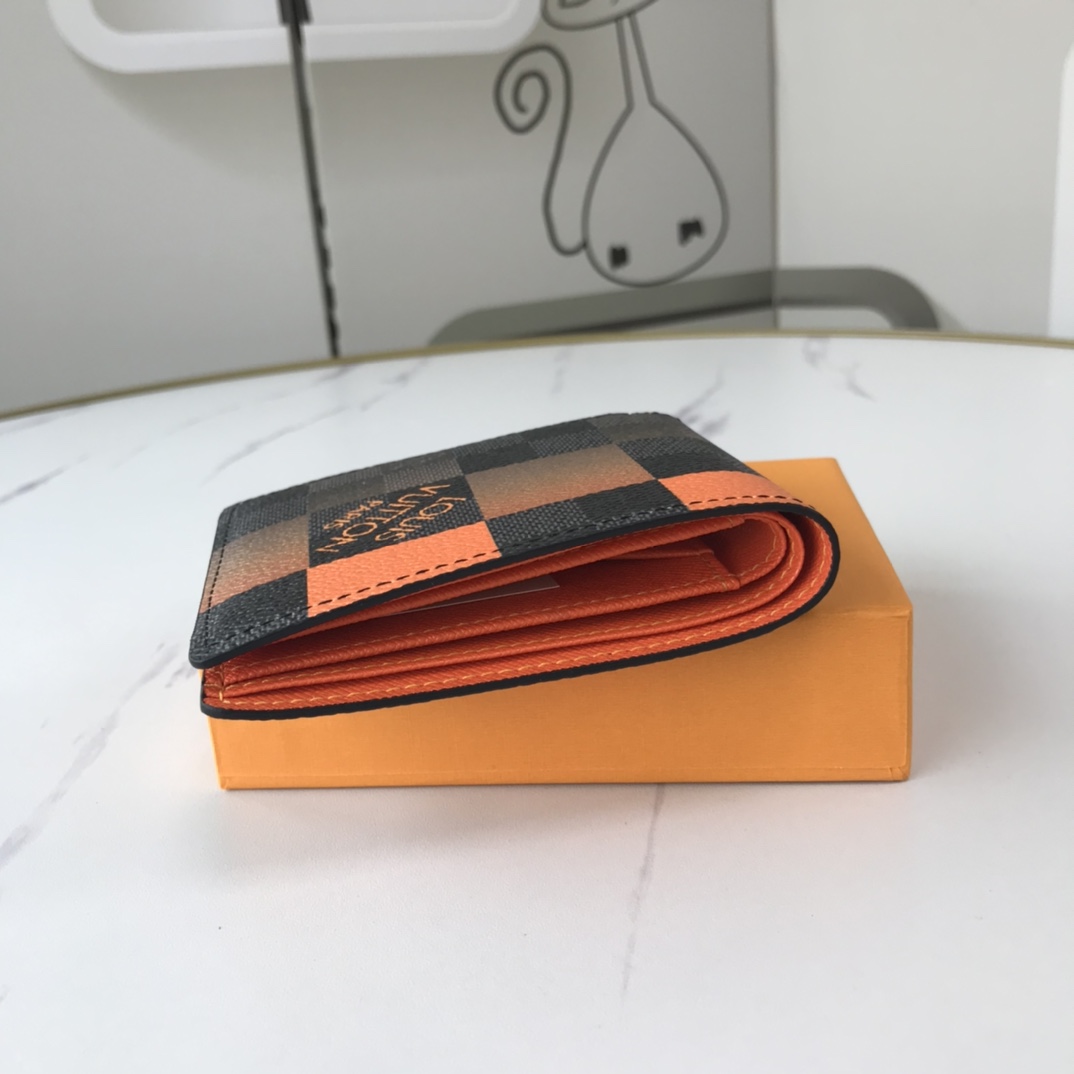 Replica Louis Vuitton Multiple Wallet N40414 White/Blue/Orange