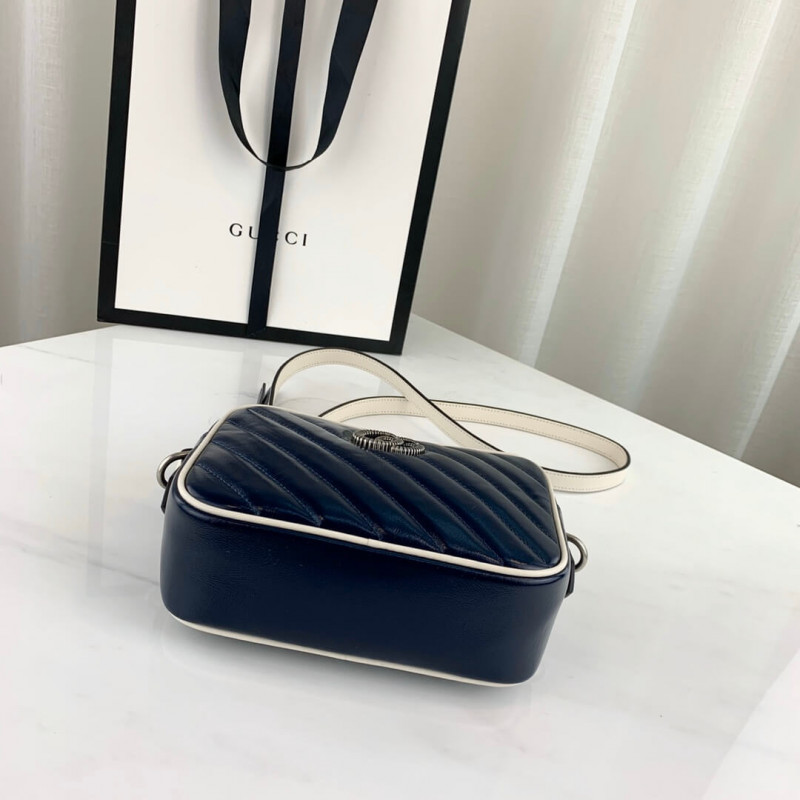 Replica Gucci Gg Marmont Matelasse Mini Bag 448065 Blue