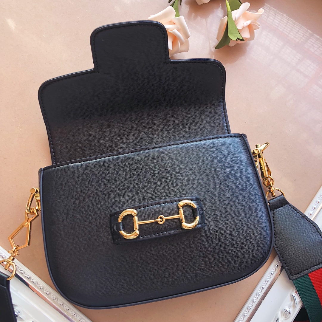 Replica Gucci Horsebit 1955 Mini Bag Brown/Black/White