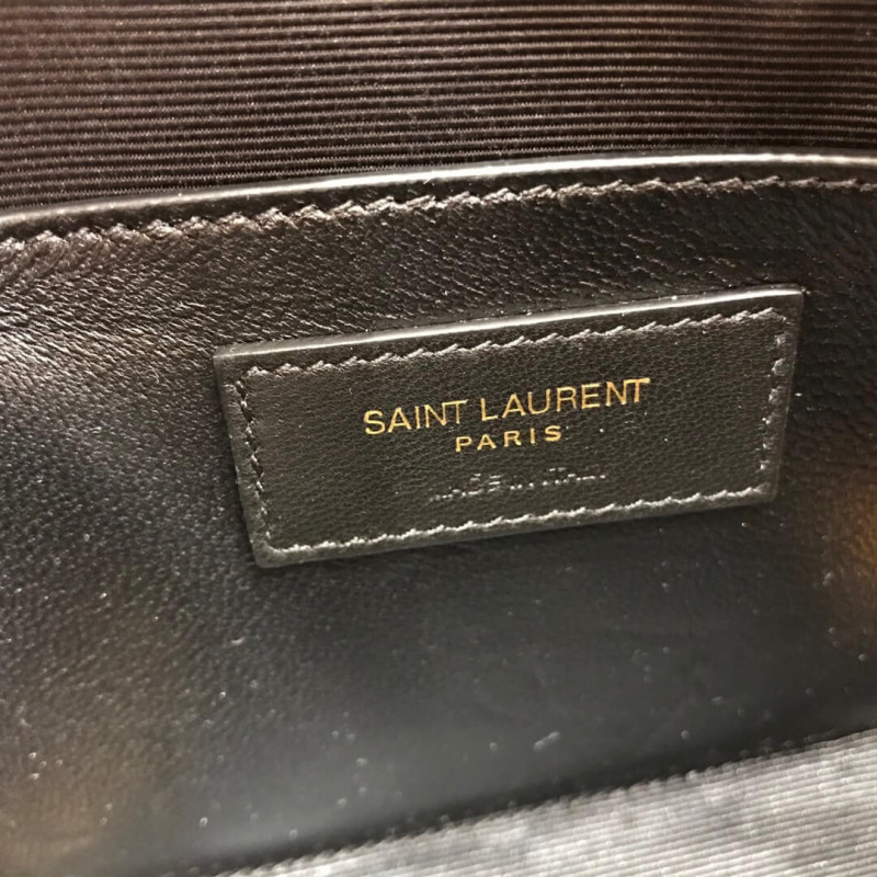 Replica Saint Laurent Monogram Vicky Patent Leather Camera Bag 555052