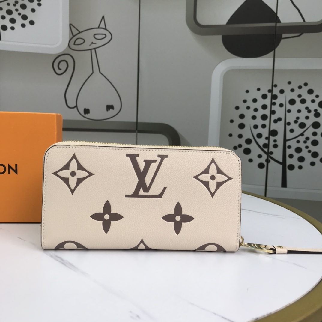 Replica Louis Vuitton Zippy Wallet Pink/Blue/Brown