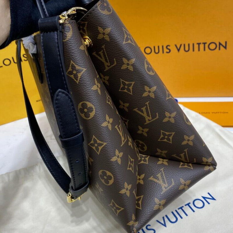 Replica Louis Vuitton Monogram Canvas Flower Tote M43550 Black