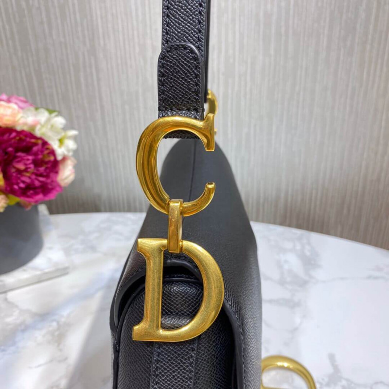 Replica Christian Dior Saddle Bag In Grained Calfskin M0446