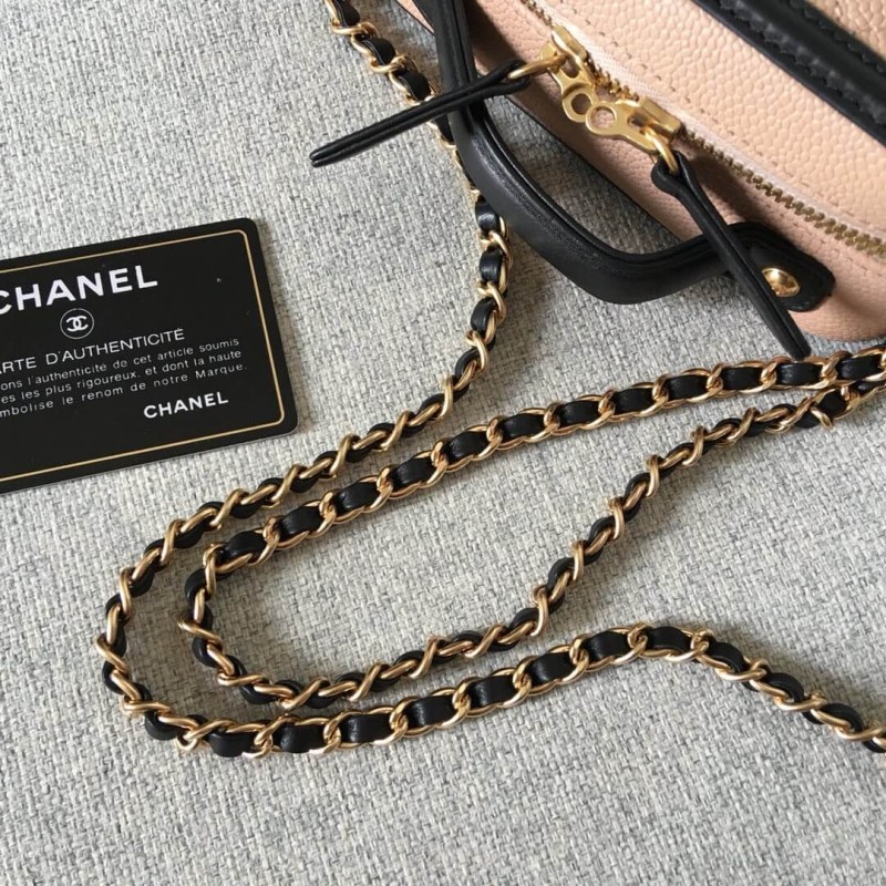 Replica Chanel Quilted Caviar Small Vanity Case A93342