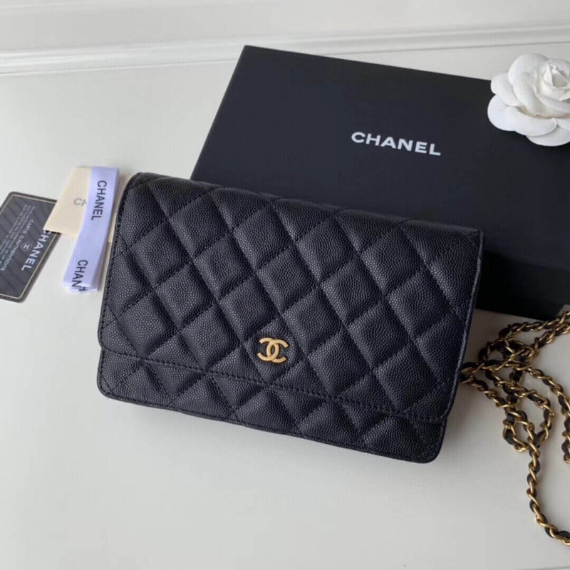 Replica Chanel Caviar Quilted Wallet On Chain Woc A33814