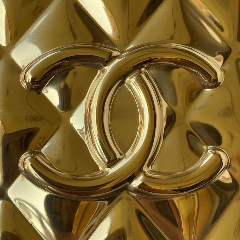 Replica Chanel Gold Vanity Case In Lambskin Style As2900