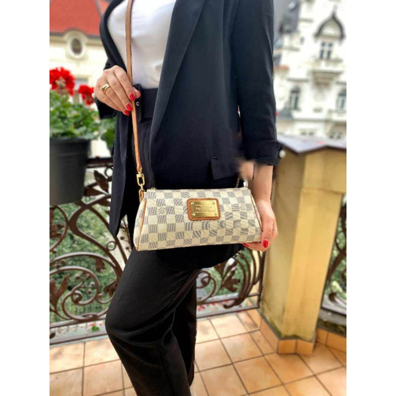 Replica Louis Vuitton Damier Azur Canvas Eva Clutch N55214