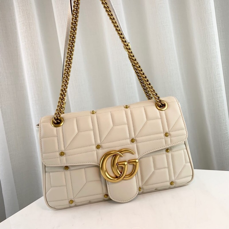 Replica Gucci Gg Marmont Matelasse Shoulder Bag With Studs 443496