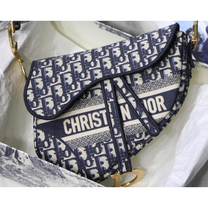 Replica Christian Dior Saddle Denim Canvas Bag M0446