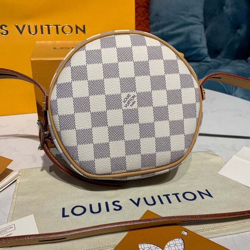 Replica Louis Vuitton Damier Azur Boite Chapeau Souple Pm N40333