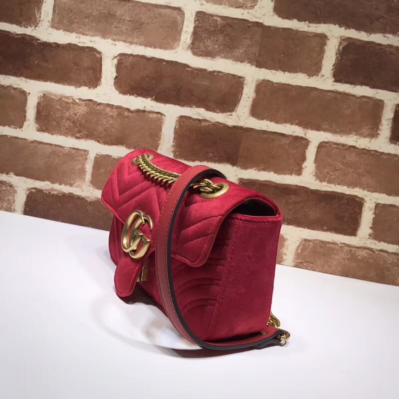 Replica Gucci Gg Marmont Velvet Shoulder Bag 446744