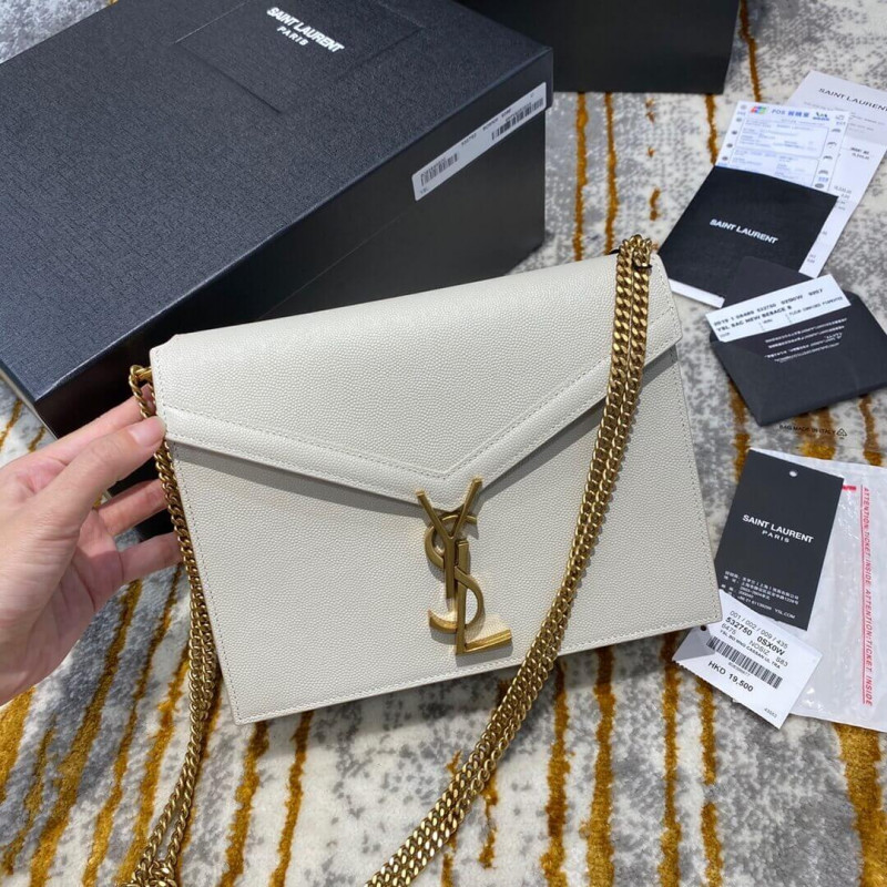 Replica Ysl Saint Laurent Cassandra Monogram Clasp Bag In Grain Leather 532750