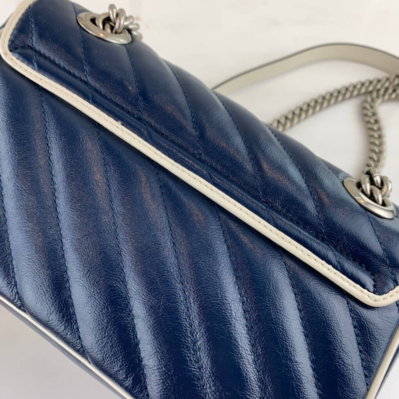 Replica Gucci Gg Marmont Matelasse Mini Bag 446744 Blue