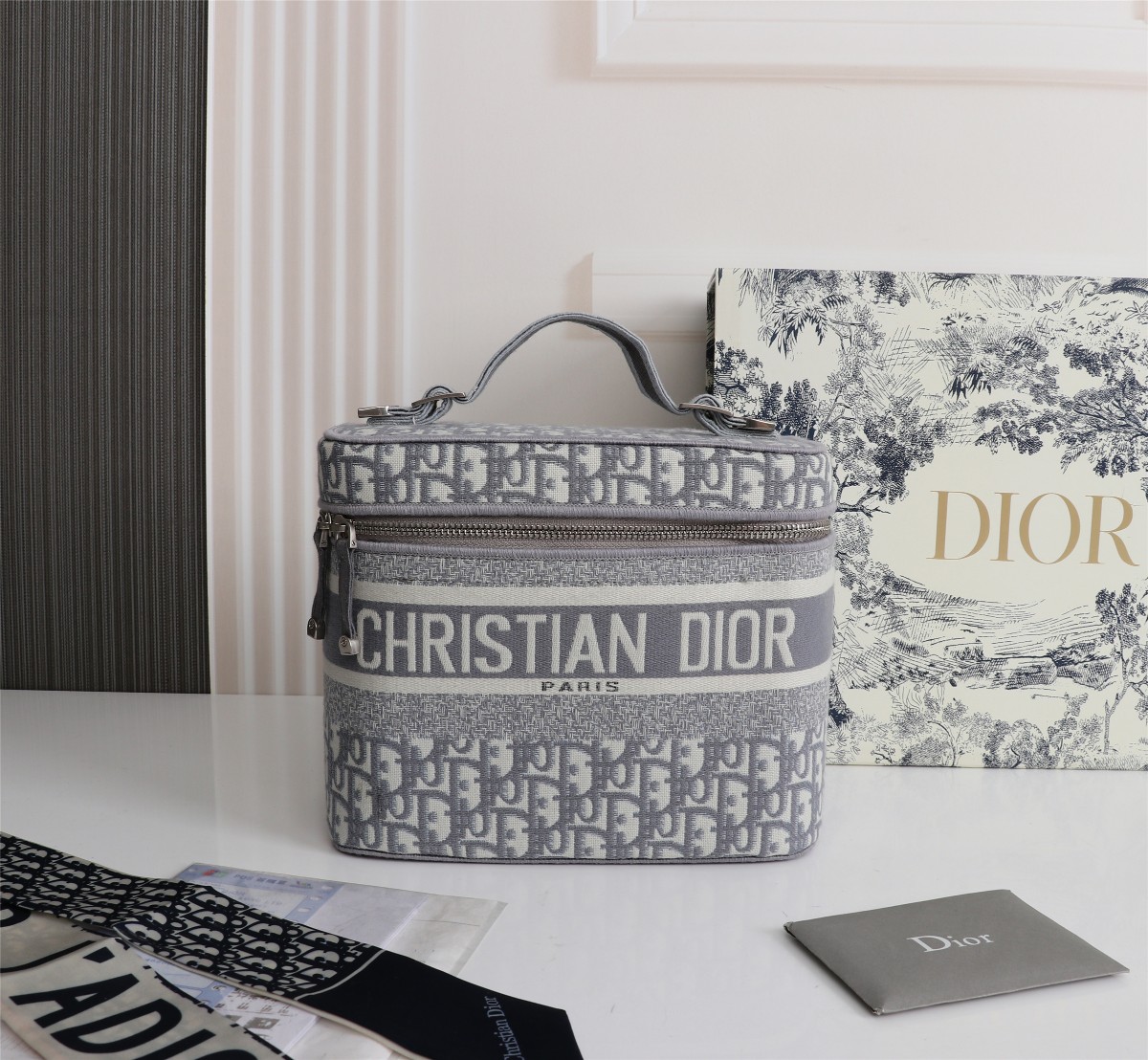 Replica Dior Travel Vanity Case Navy/Gray