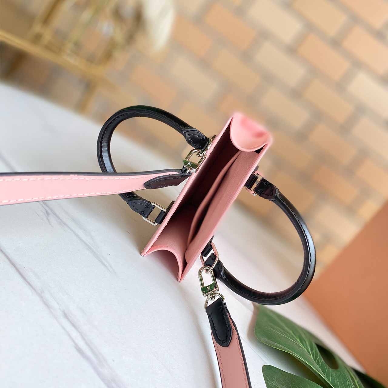 Replica Louis Vuitton Petit Sac Plat M69441 Black/White/Pink