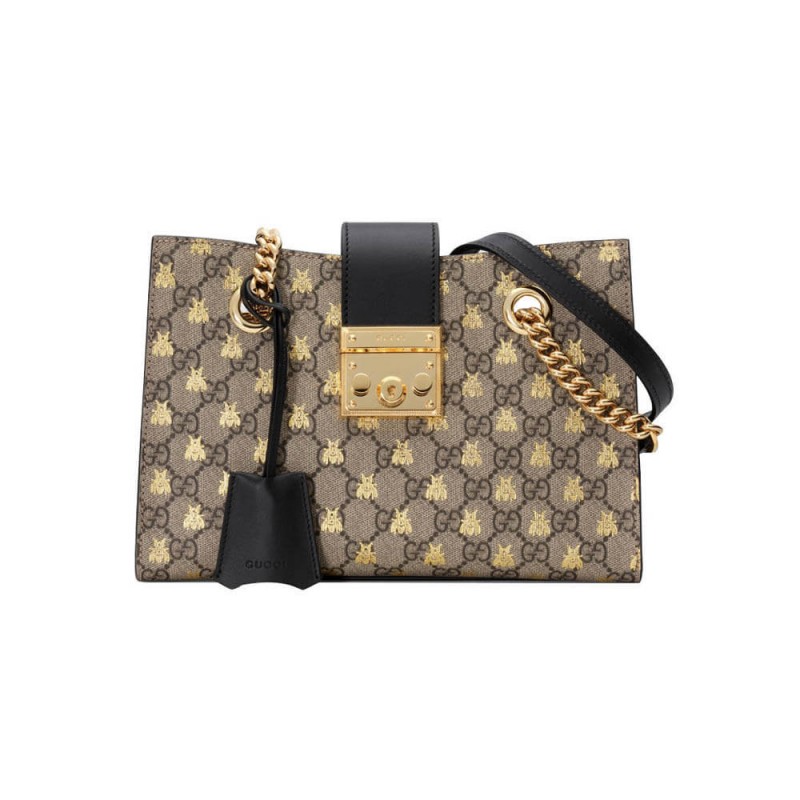 Replica Gucci Padlock Small Gg Bees Shoulder Bag 498156