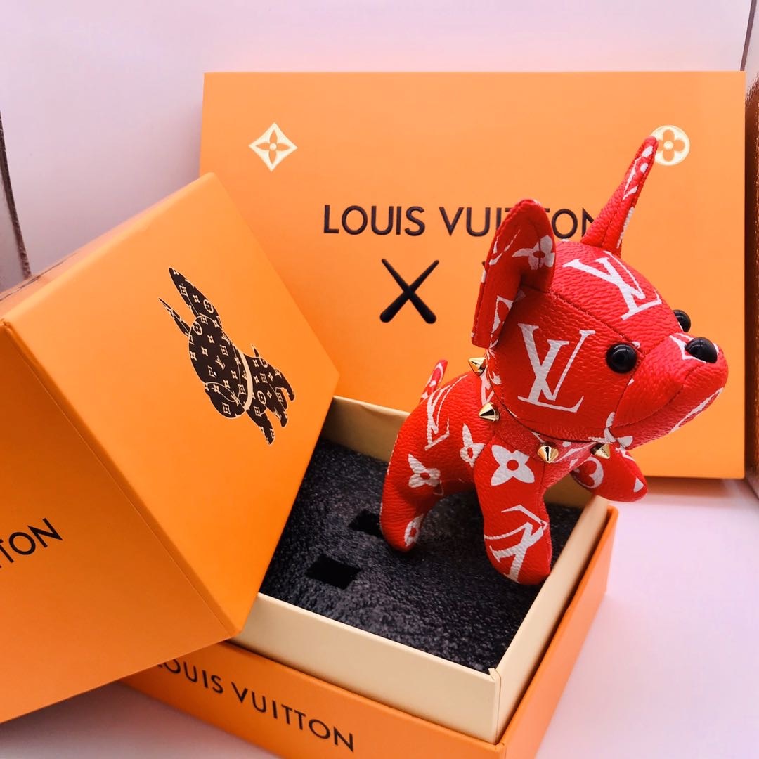 Replica Louis Vuitton Cute French Bulldog Bag Charm And Key Holder