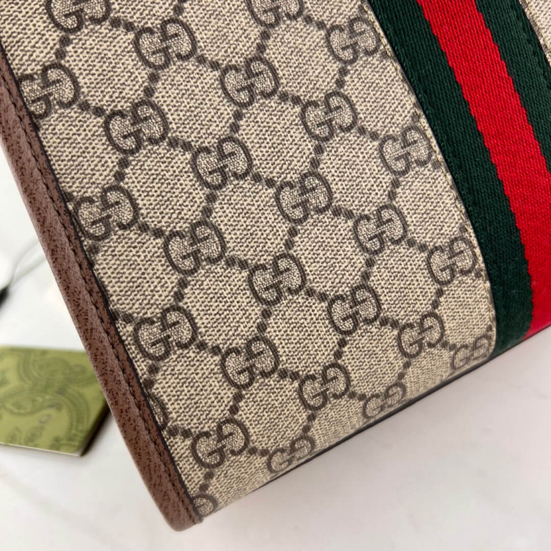 Replica Gucci Ophidia Small Tote With Web 693724 Brown