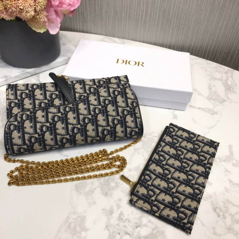 Replica Christian Dior Saddle Long Wallet On Chain S5614