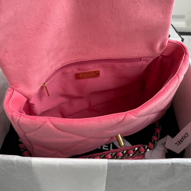 Replica Chanel 19 Large Velvet Flap Bag As1161