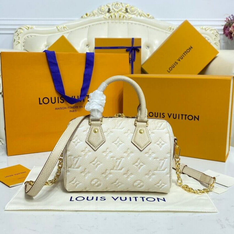 Replica Louis Vuitton Speedy Bandouliere 20 M46163 Pale Beige