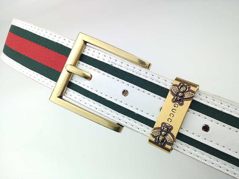 Replica Gucci Belt G332-75 White 38Mm