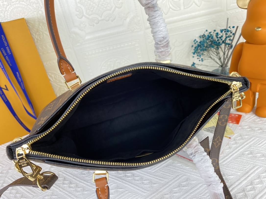 Replica Louis Vuitton Pallas Mm Monogram Black/Red/Pink