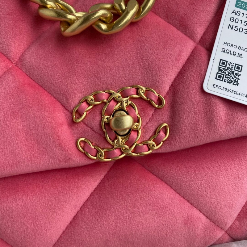 Replica Chanel 19 Large Velvet Flap Bag As1161