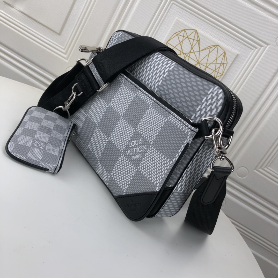 Replica Louis Vuitton Trio Messenger N50017 Black/Grey