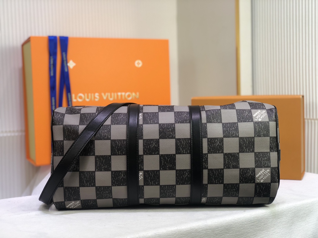 Replica Louis Vuitton Keepall Bandouliere 45 Green/Black