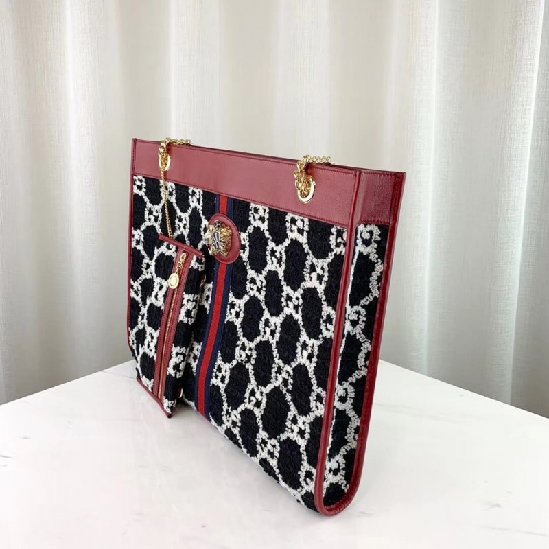 Replica Gucci Rajah Gg Tweed Large Tote 537219